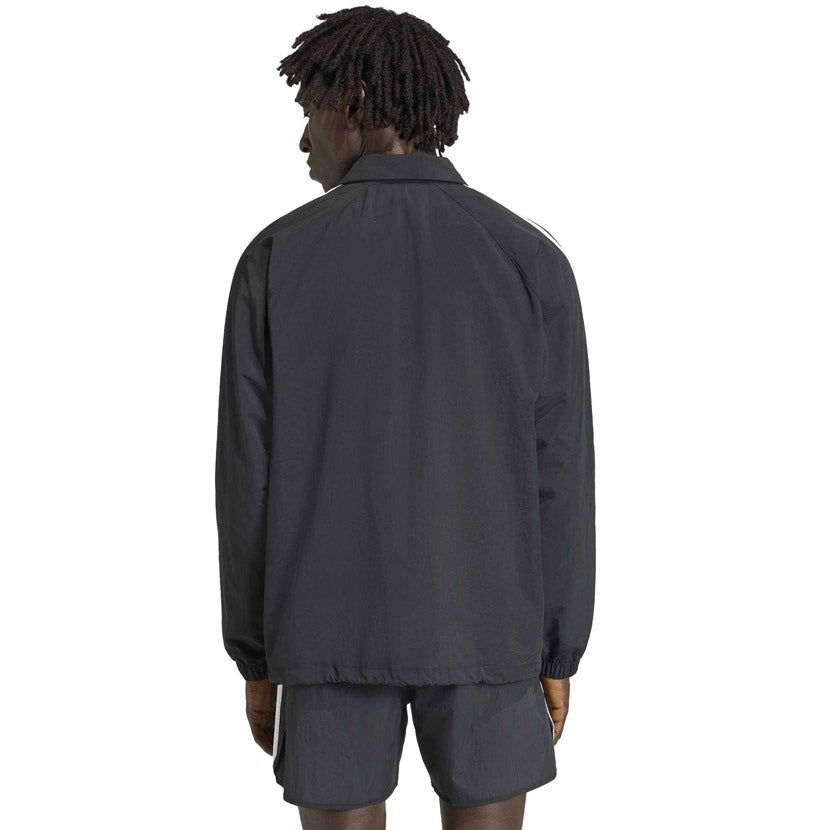 adidas Originals 3-Stripes Coach Jacket Mens Black | Side Step