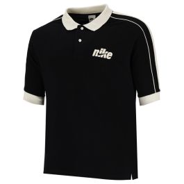 Nike Sportswear Club Oversized Short Sleeve Polo Mens Black/Sail