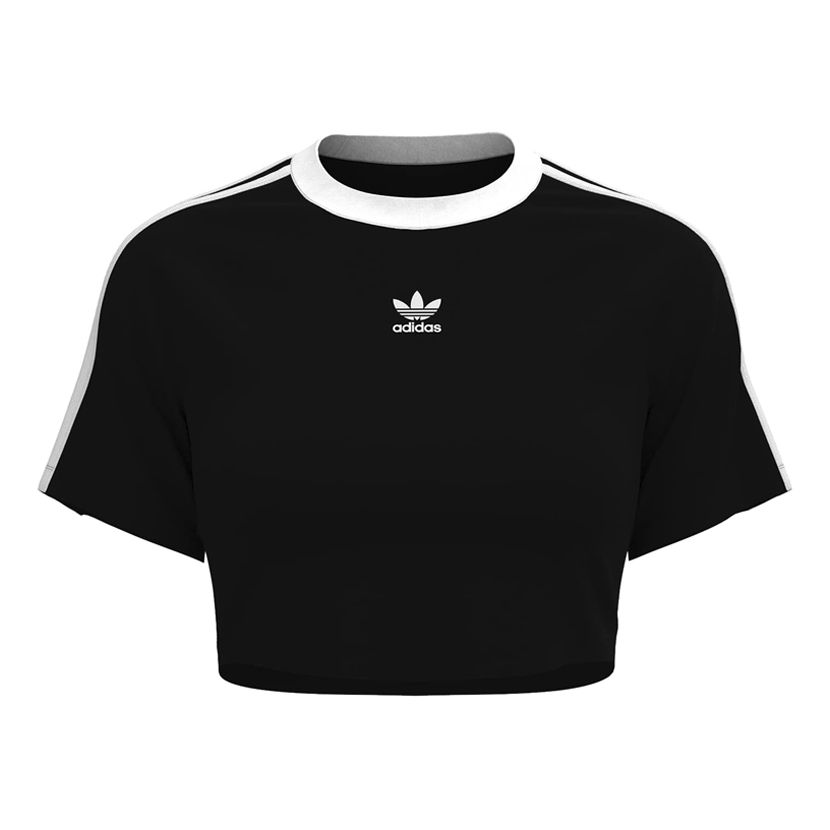 adidas Originals 3-Stripes Baby T-Shirt Womens Black Side Step