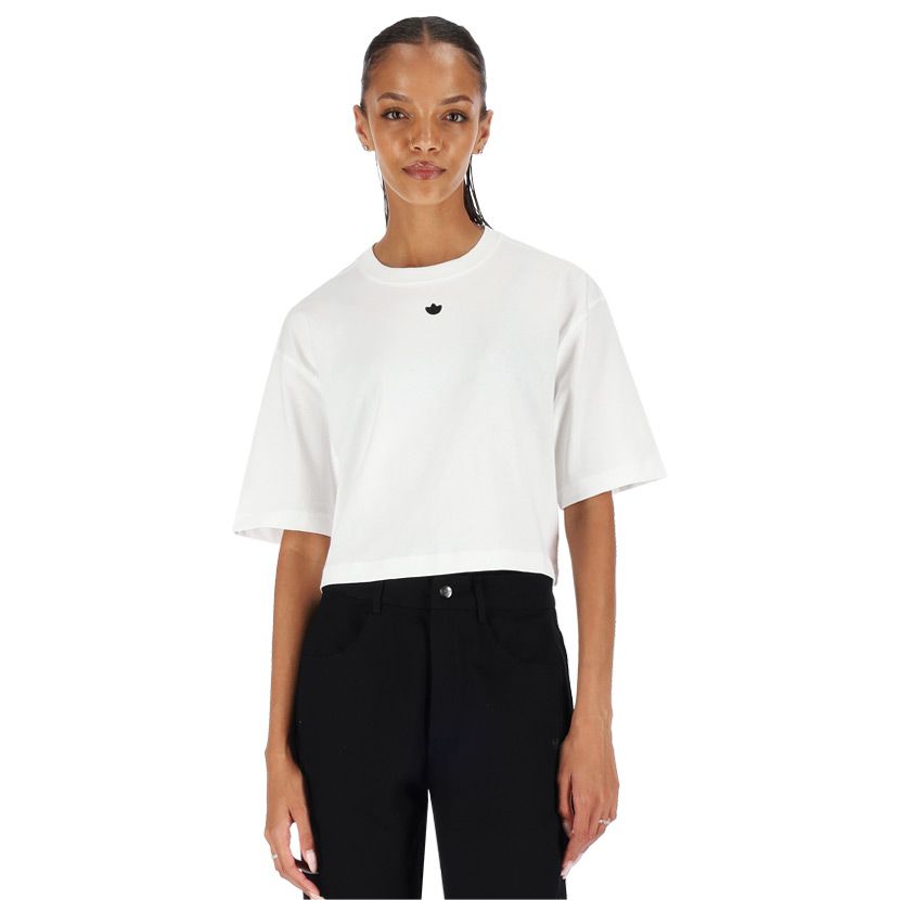 adidas Originals Ess Crop T-Shirt Womens White | Side Step