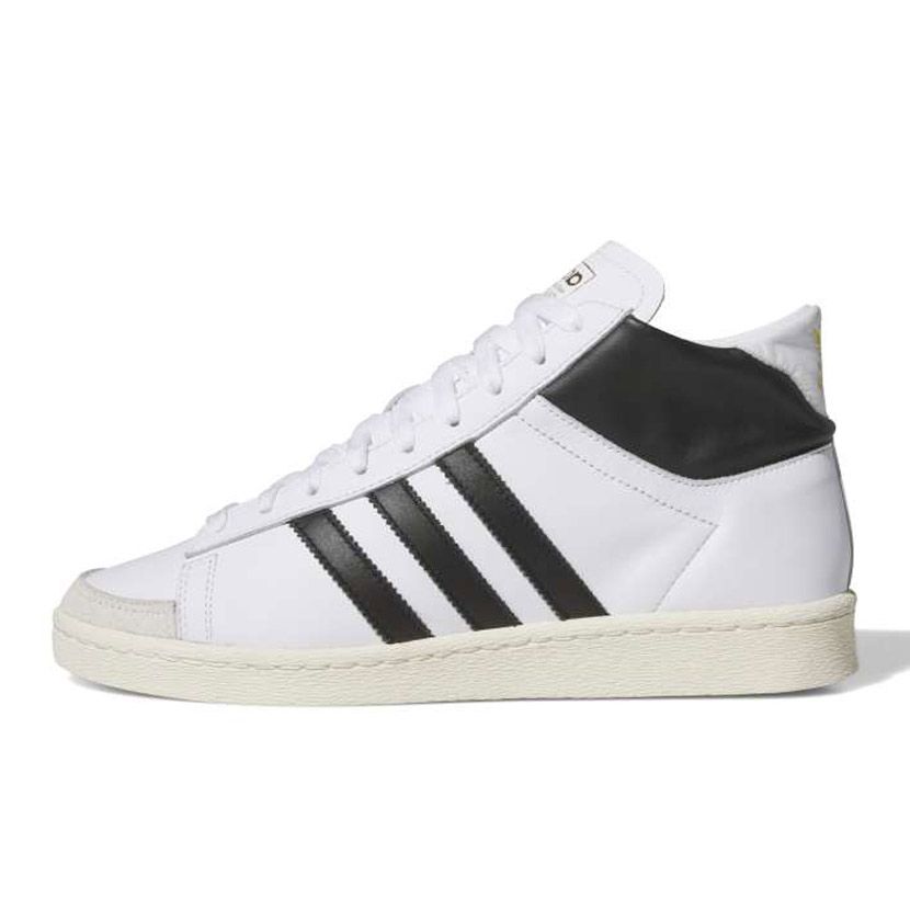 adidas Originals Jabbar Hi Shoes Mens White/Black Side Step