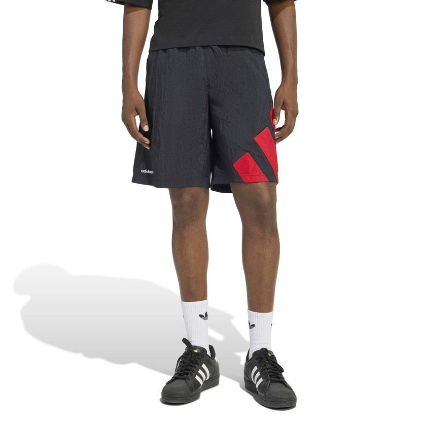 adidas Performance GRFX Shorts Mens Black/Scarlet| Side Step