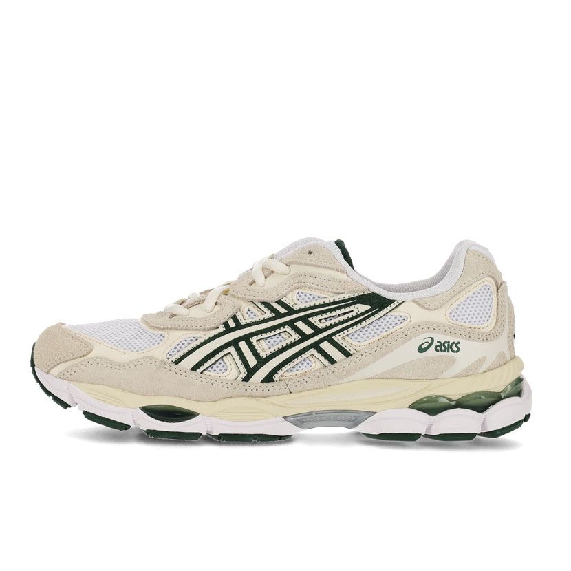 Yokky Asics Gel NYC Shoes Mens Ivory/Forest Night | Side Step