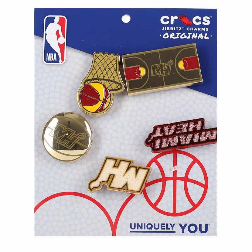 Crocs NBA Miami Heat Elevated 5 Pack Jibbitz | Side Step