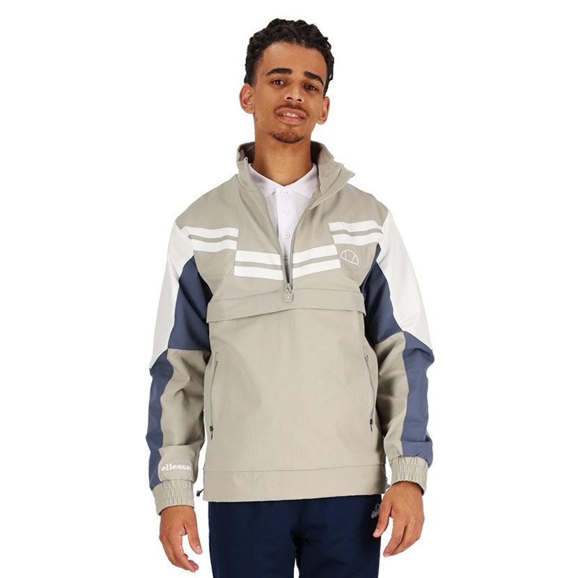 ellesse ジップアップジャケット L グレー ellesse 3/4 Zip Mens Pullover Jacket London Fog | Side Step