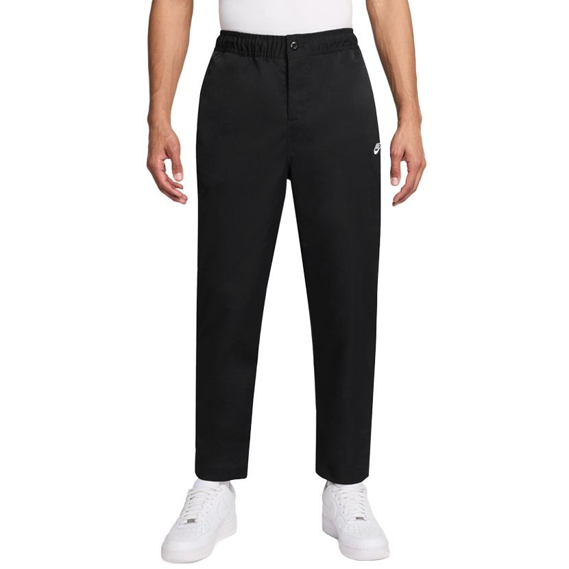 Nike Club Woven Taper Pants Mens Black/White | Side Step