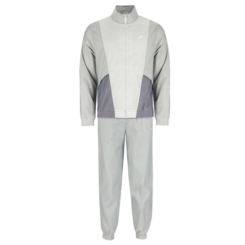 Nike Club Woven Tracksuit Mens Grey Side Step - Main Image