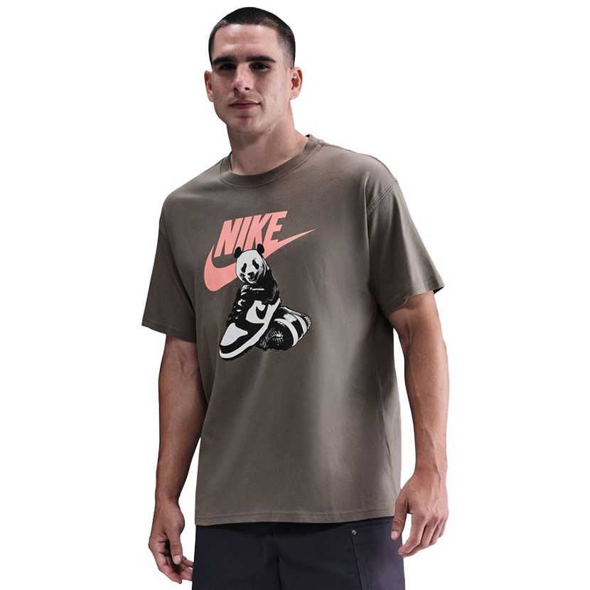nike swoosh t shirt grey