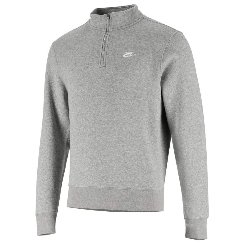 ZEEK Nike Sportswear Club 1/2 Zip Fleece Top Mens Dark Grey