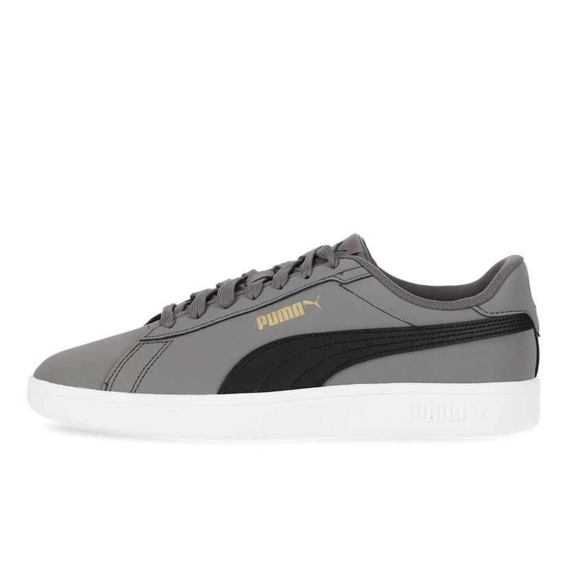 A♡ Puma Smash 3.0 Buck Mens Shoes Dark Grey/White | Side Step