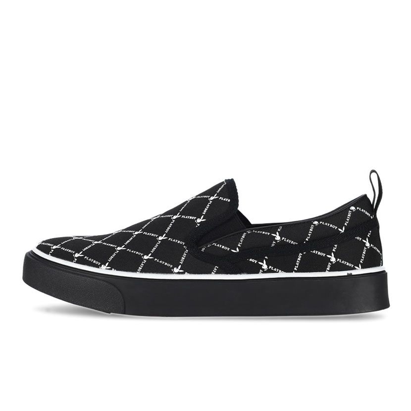 【NOA】 Playboy Newport Youth Shoes Black Monogram | Side Step
