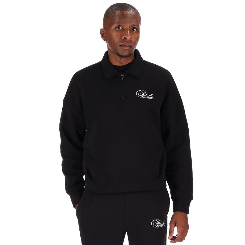 Professor.E Dirt Polo ブラック系 ポロスウェット MEN スウェットポロシャツ ブラック