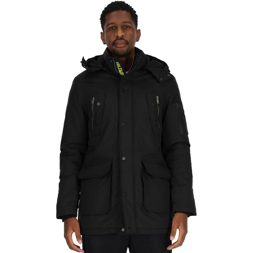 Voltage Mens Parka Jacket Black