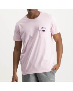 Shop ellesse Pocket Single Jersey T-shirt Mens Pink Dress Blue at Side Step Online