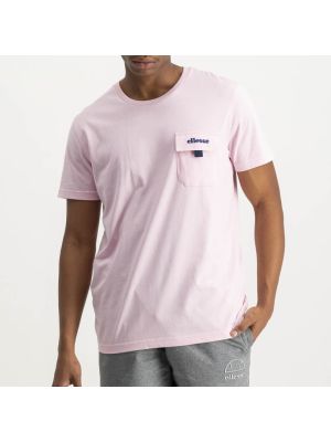 Shop ellesse Pocket Single Jersey T-shirt Mens Pink Dress Blue at Side Step Online