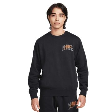 Nike Club BB Crew Arch GX Sweater Mens Black/Orange
