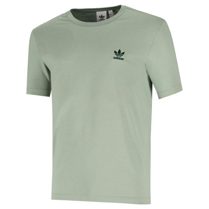 adidas Originals Trefoil Essentials T-Shirt Mens Silver Green