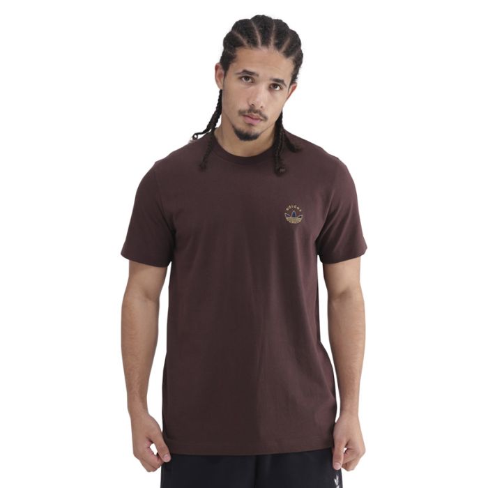 adidas Originals GRFX Mens T-Shirts Shadow Brown| Side Step