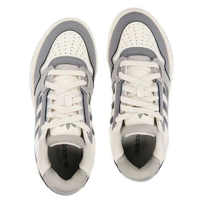 adidas Originals Drop Step Low Shoes Youth White/Grey| Side Step