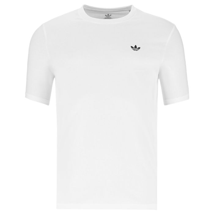 White adidas shirt with black logo cheap