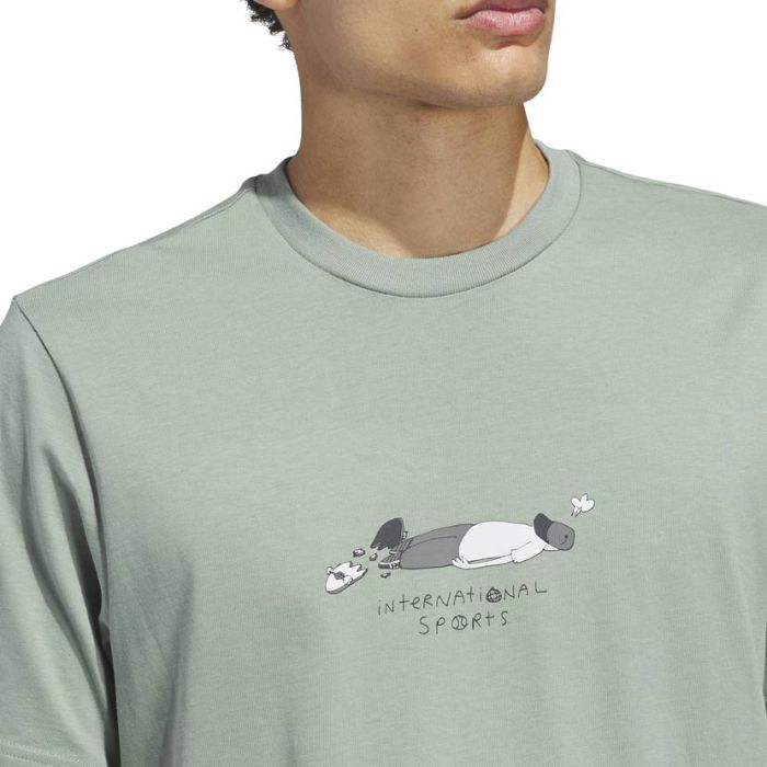 adidas Originals Henry Jones Defeat T-Shirt Silver Green