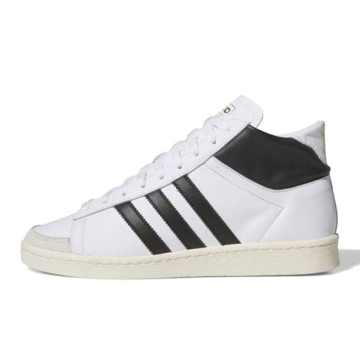 adidas Originals Jabbar Hi Shoes Mens White/Black Side Step