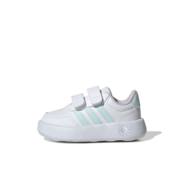 adidas Performance Breaknet Shoes Infants White/Mint Side Step