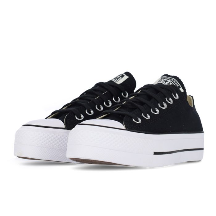 Ladies black and white converse clearance