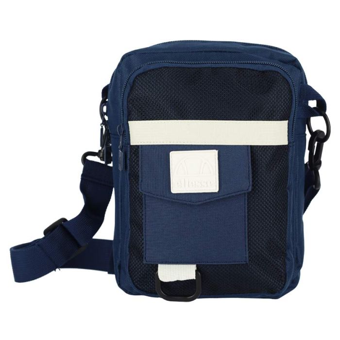ellesse Mid Size Multi Pocket Sling Bag Navy White
