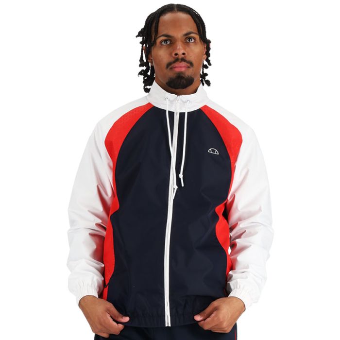 ellesse Sartoria Print Jacket Mens White/Dress Blue Side Step