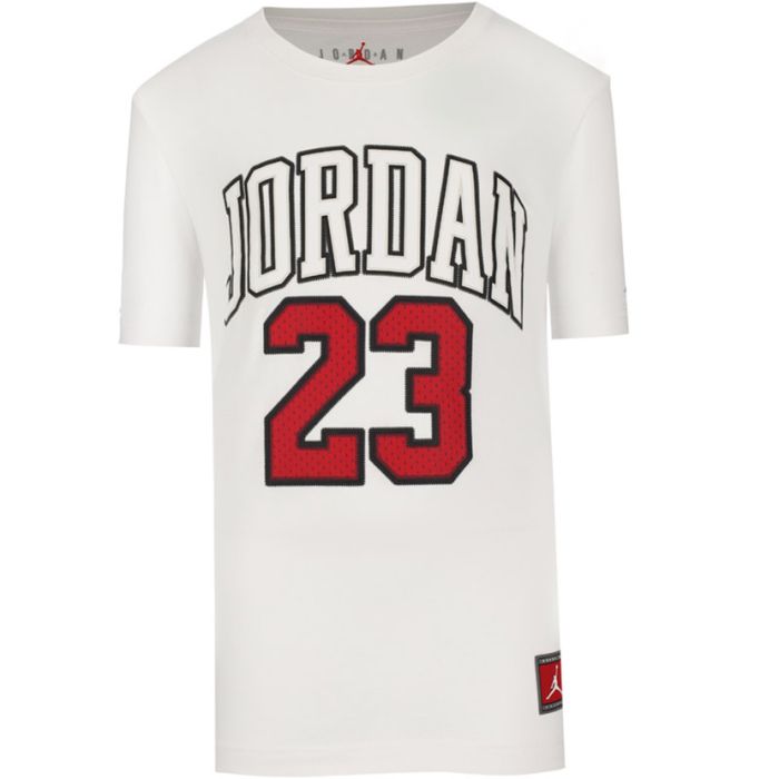 Air Jordan Practice Flight T-Shirt Youth White Side Step