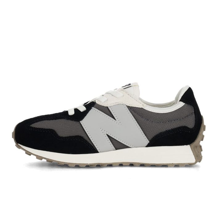 New Balance 327 Shoes Kids Black/Grey Side Step