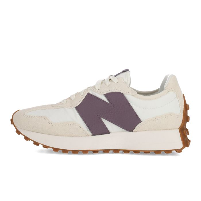 0073　toffee+bean New Balance 327 Shoes Womens Linen/Ice Wine| Side Step