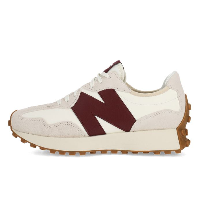 New Balance 327 Shoes Womens White/Maroon| Side Step