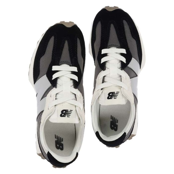 New Balance 327 Shoes Youth Black/Grey | Side Step