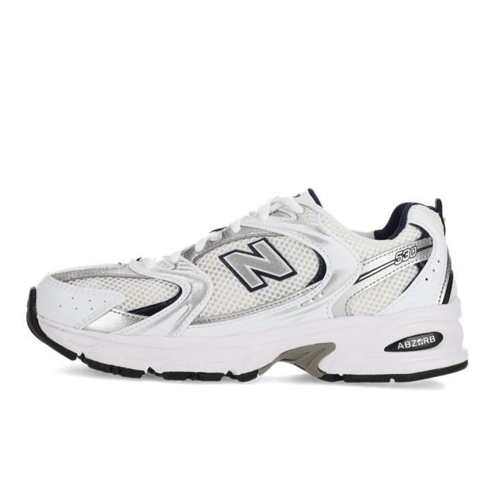 New Balance 530 Shoes Mens White/Blue Side Step