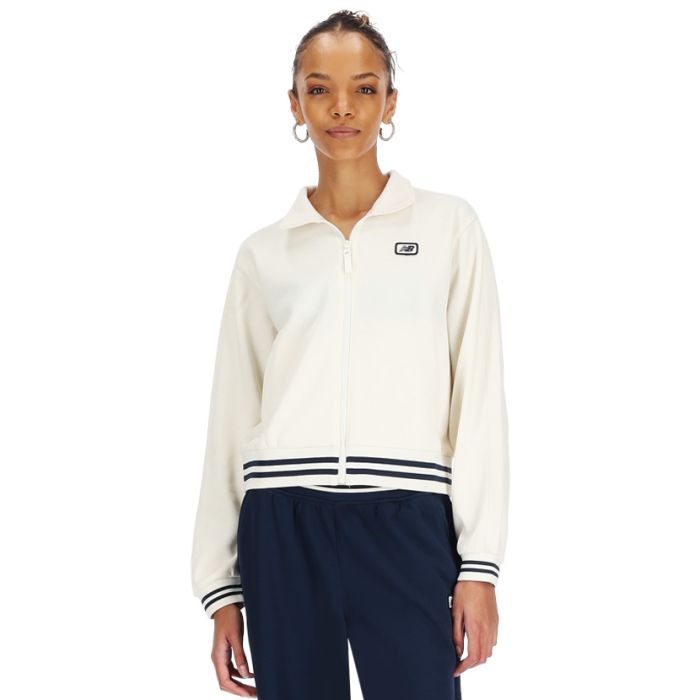 New Balance Athletics Pique Track Jacket Womens Permafrost |Side Step