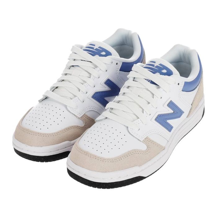 New Balance 480 Sneaker Youth White/Navy/Blue | Side Step