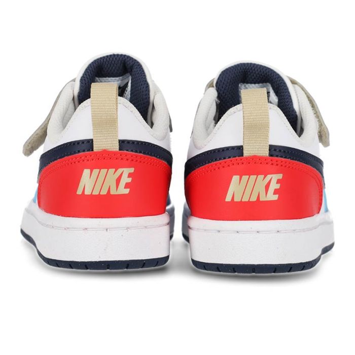 nike shoes white blue and red