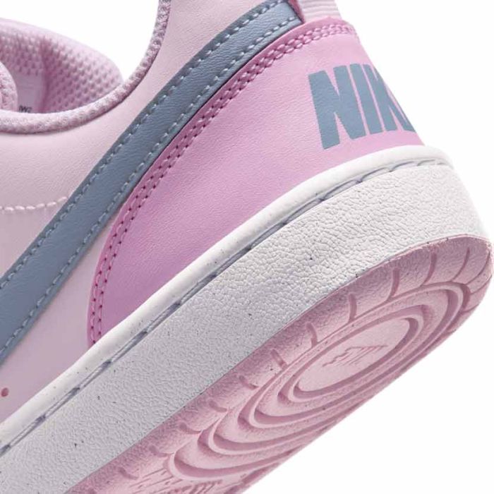 Nike Court Borough Low Recraft Shoes Youth Pink/Ash | Side Step