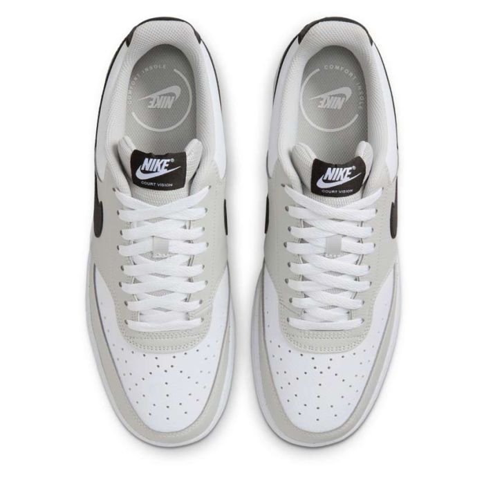 Nike Court Vision Low Shoes Mens Grey Fog/Black | Side Step