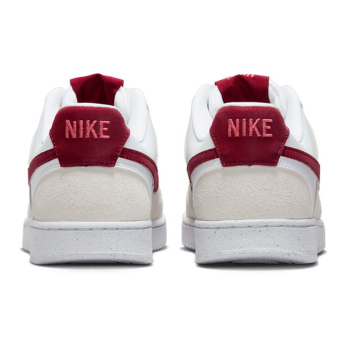 Nike Court Vision Low Womens Shoes White/Red Side Step