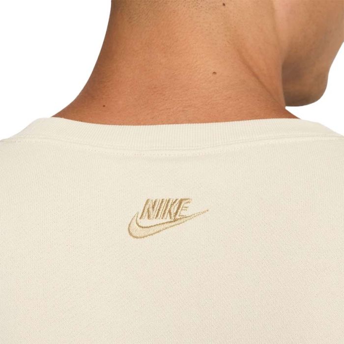 nike club crew neck sweat in khaki