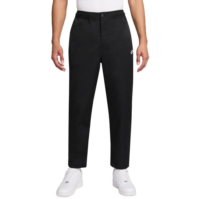 Nike Club Woven Taper Pants Mens Black/White Side Step