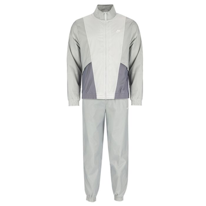 Nike Club Woven Tracksuit Mens Grey Side Step