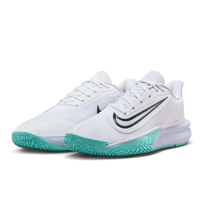 Nike Precision Shoes Mens White/Grey/Turq Side Step