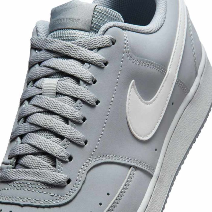 Nike Court Vision Low Premium Shoes Mens Wolf Grey/White | Side Step
