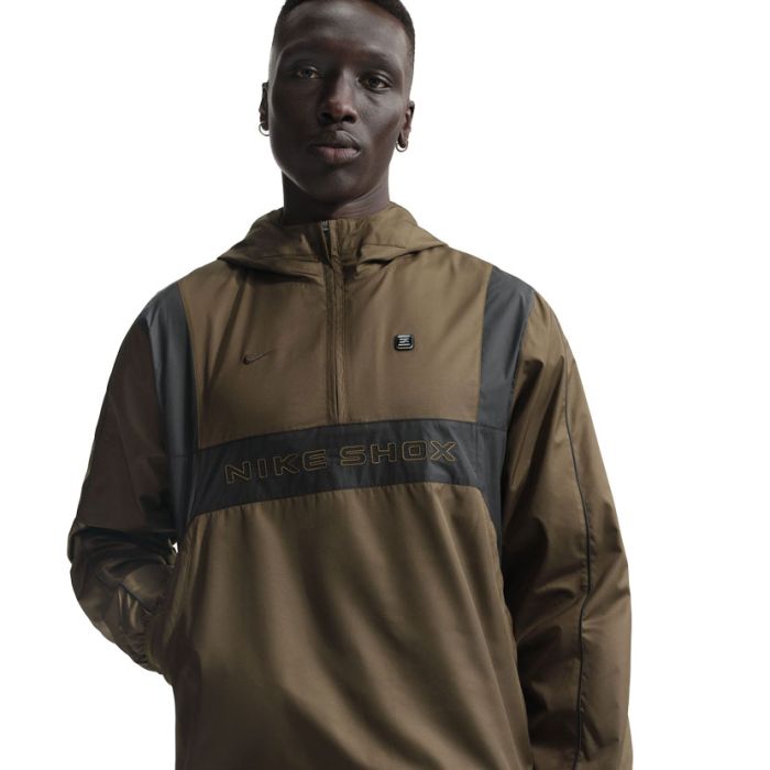Nike Sportswear Shox Woven Half-Zip Jacket Mens Dark Hazel/Blue