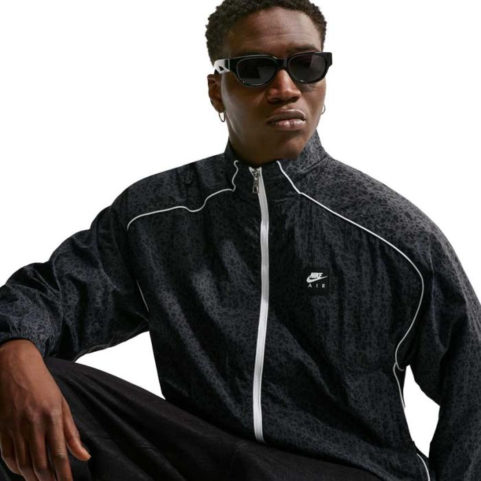 Nike Air Woven AOP Jacket Mens Navy | Side Step