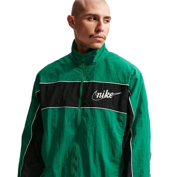 Nike Sportswear Club Lightweight Full-Zip Jacket Mens Green/Black